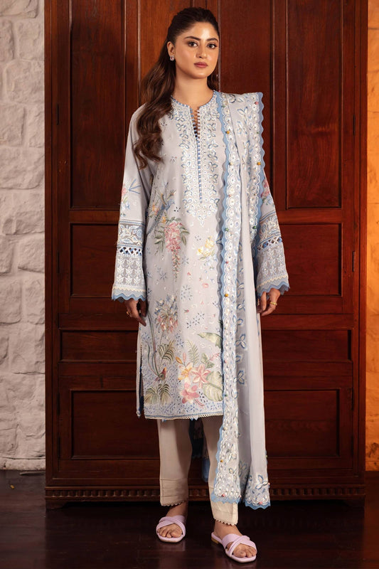Zaha | Lawn 24 | ELA (ZL24-01 B) - Pakistani Designer Dress - by Zaha | Type: Luxury - 100% Original at Saira Sultan