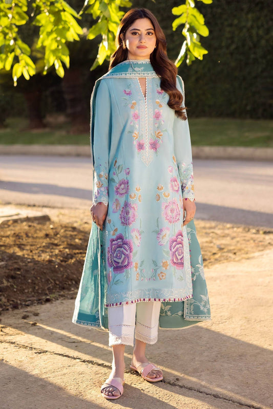 Zaha | Lawn 24 | GIZEM (ZL24-14 B) - Pakistani Designer Dress - by zaha | Type: Luxury - 100% Original at Saira Sultan