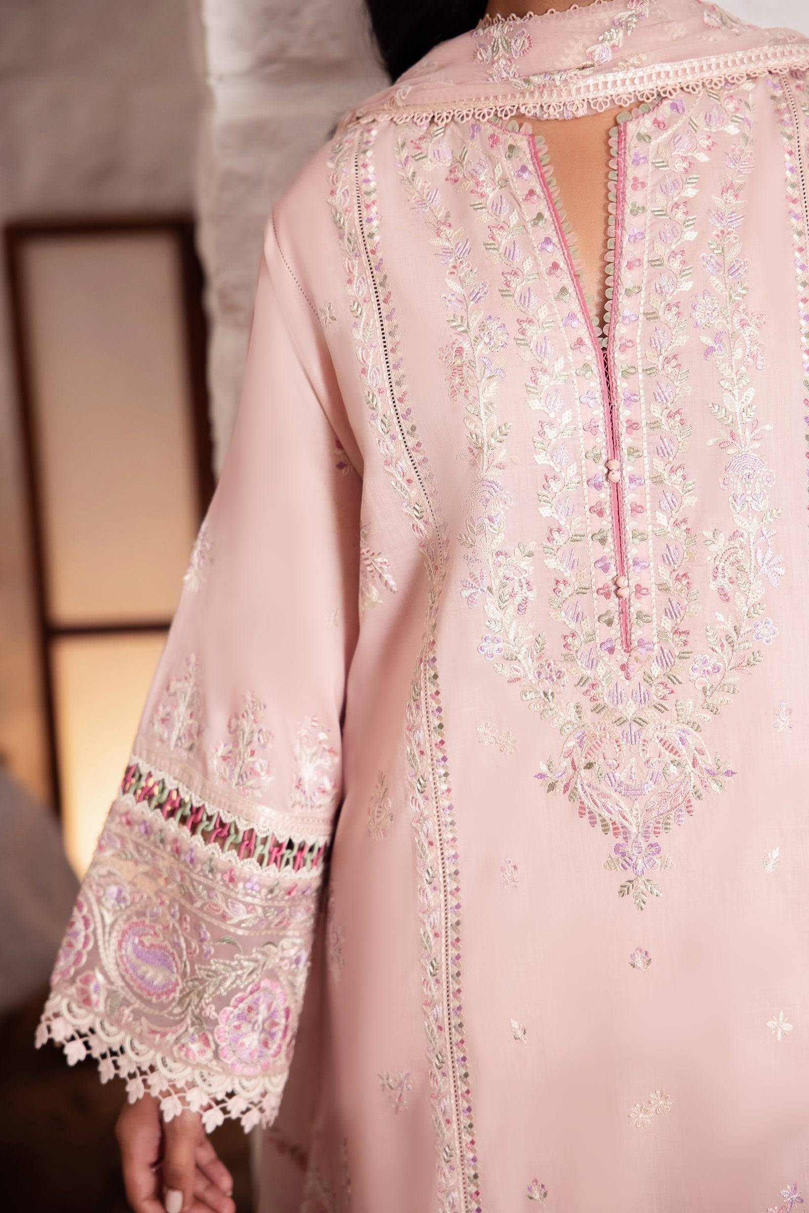 Zaha | Lawn 24 | ZENEL (ZL24-07 A) - Pakistani Designer Dress - by Zaha | Type: Luxury - 100% Original at Saira Sultan