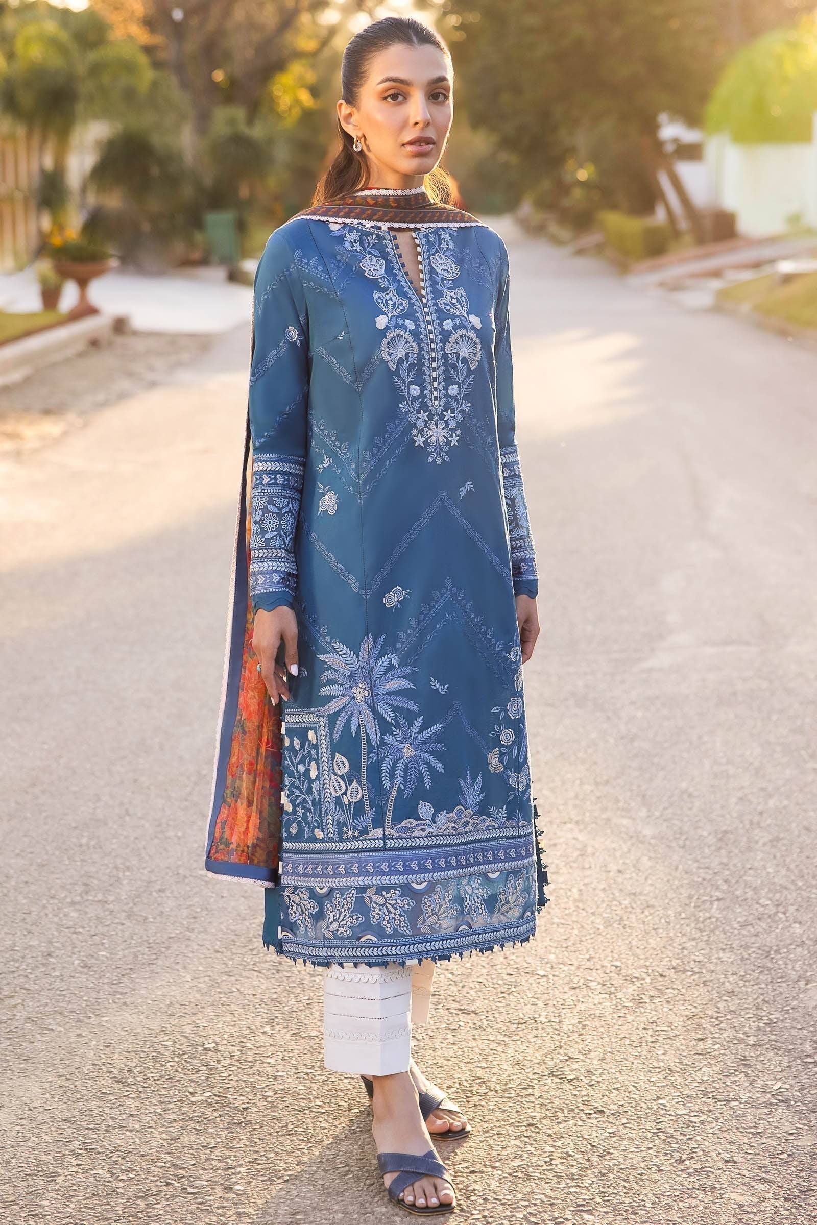 Zaha | Lawn 24 | EIRA (ZL24-05 B) - Pakistani Designer Dress - by Zaha | Type: Luxury - 100% Original at Saira Sultan