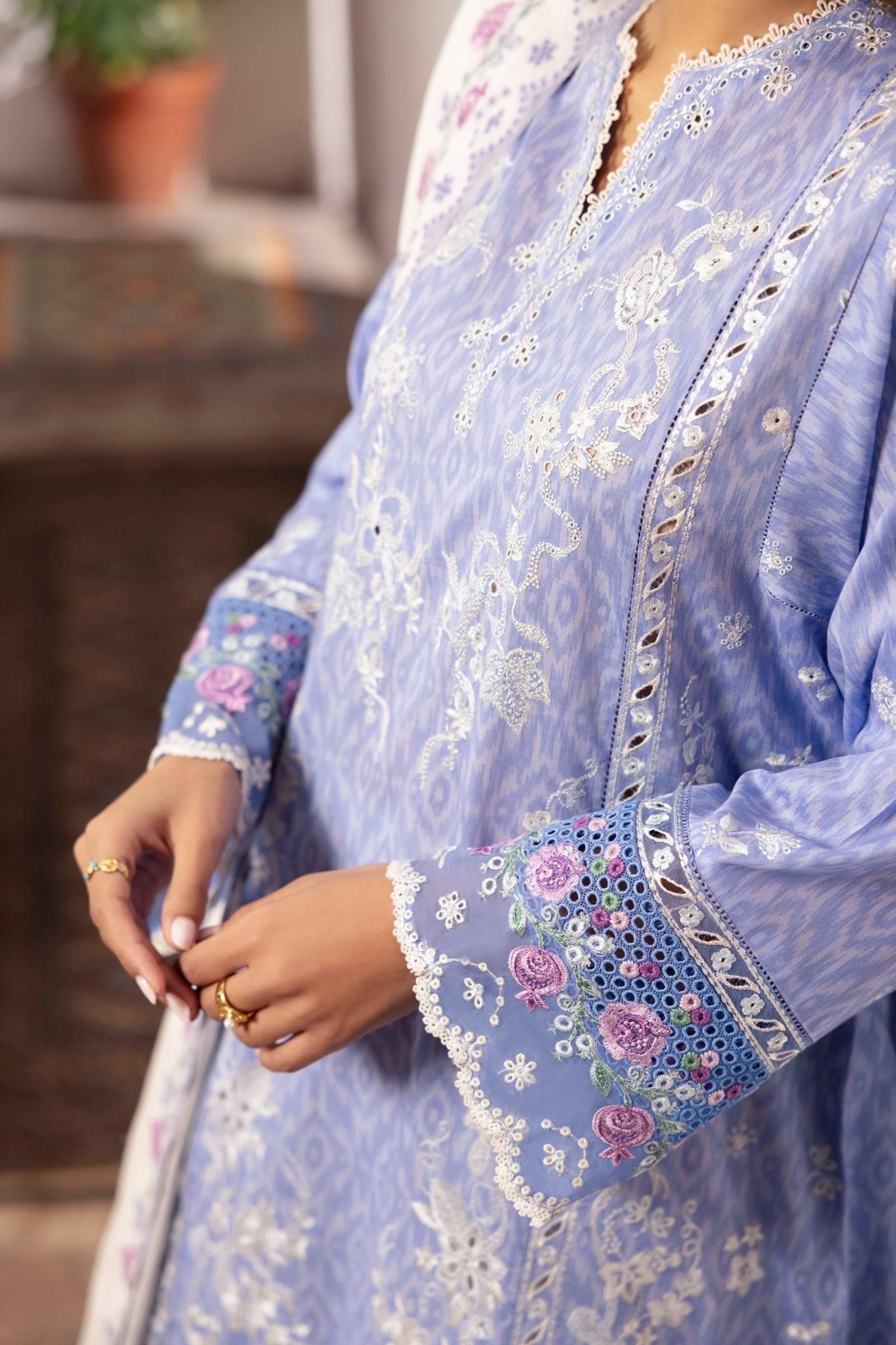 Zaha | Lawn 24 | NARINA (ZL24-15 B) - Pakistani Designer Dress - by Zaha | Type: Luxury - 100% Original at Saira Sultan