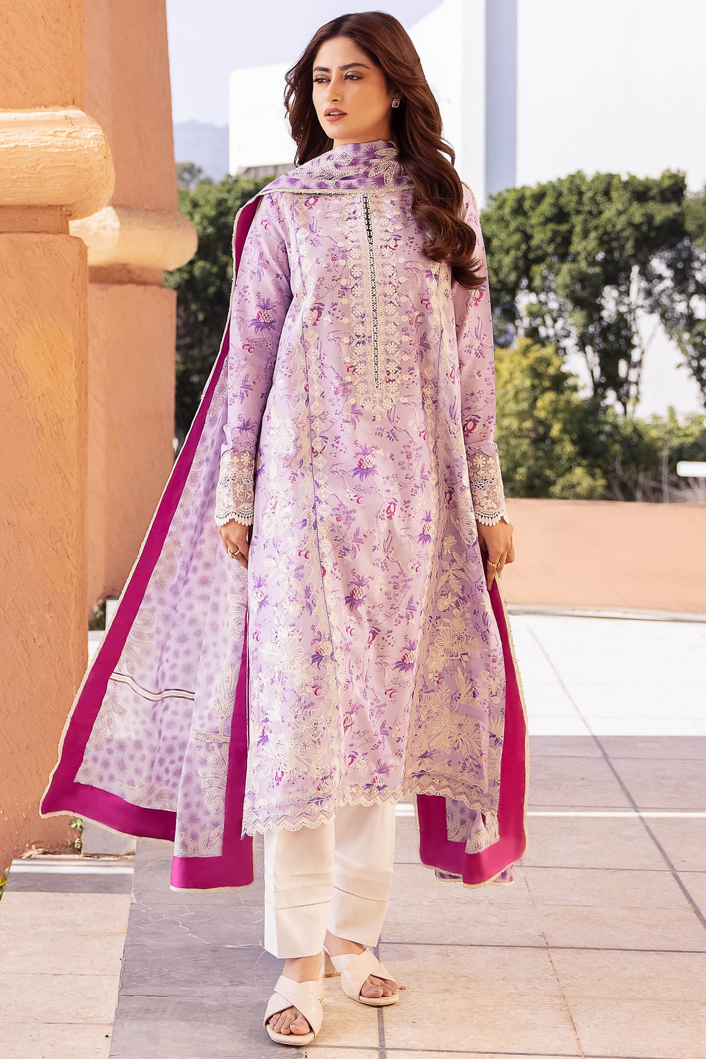 Zaha | Lawn 24 | SENA (ZL24-10 A) - Pakistani Designer Dress - by Zaha | Type: Luxury - 100% Original at Saira Sultan