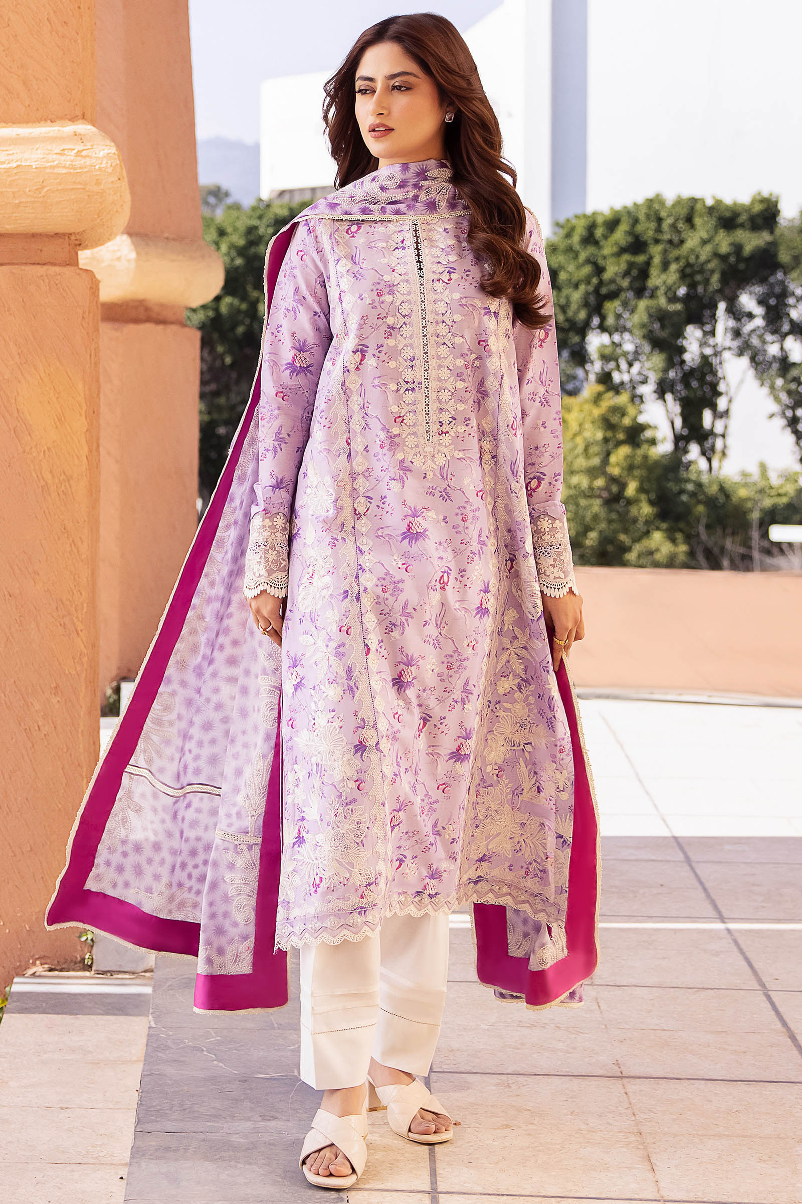 Zaha | Lawn 24 | SENA (ZL24-10 A) - Pakistani Designer Dress - by Zaha | Type: Luxury - 100% Original at Saira Sultan
