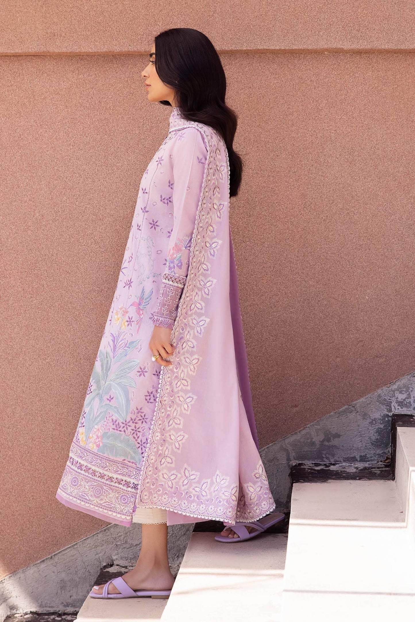 Zaha | Lawn 24 | ELA (ZL24-01 A) - Pakistani Designer Dress - by Zaha | Type: Luxury - 100% Original at Saira Sultan