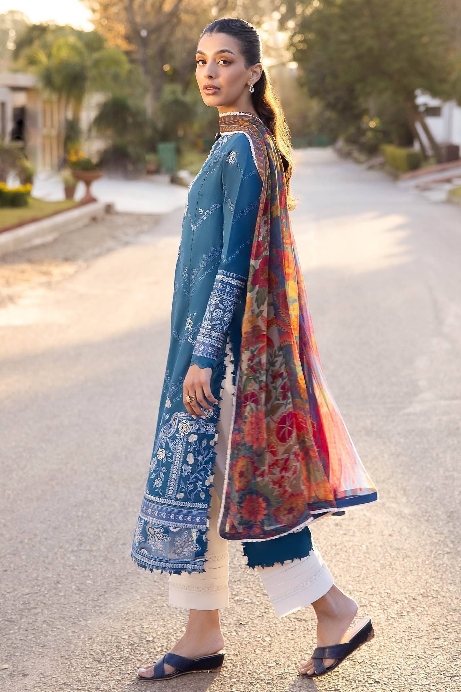 Zaha | Lawn 24 | EIRA (ZL24-05 B) - Pakistani Designer Dress - by Zaha | Type: Luxury - 100% Original at Saira Sultan