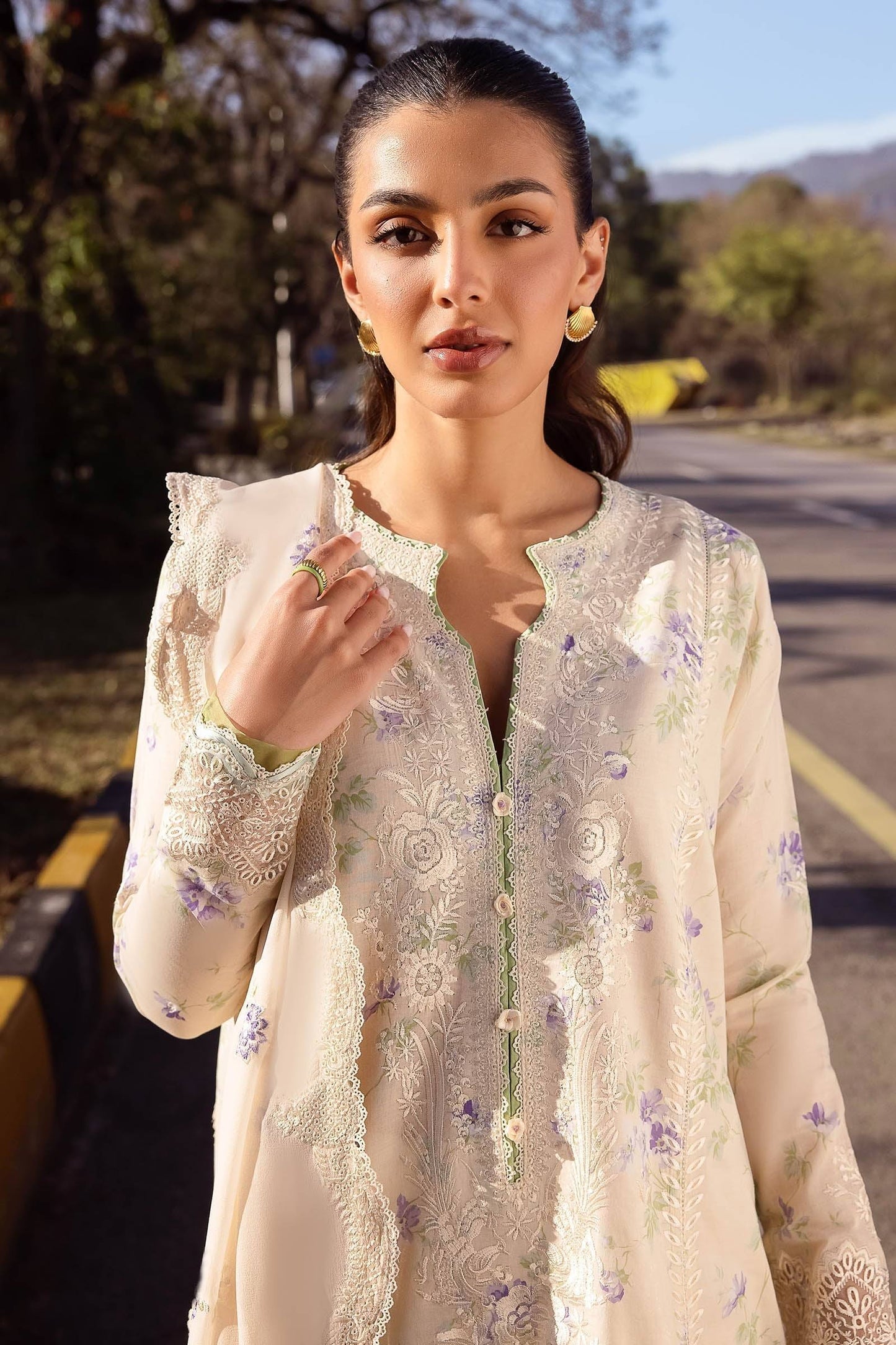 Zaha | Lawn 24 | ASEMA (ZL24-04 B) - Pakistani Designer Dress - by Zaha | Type: Luxury - 100% Original at Saira Sultan