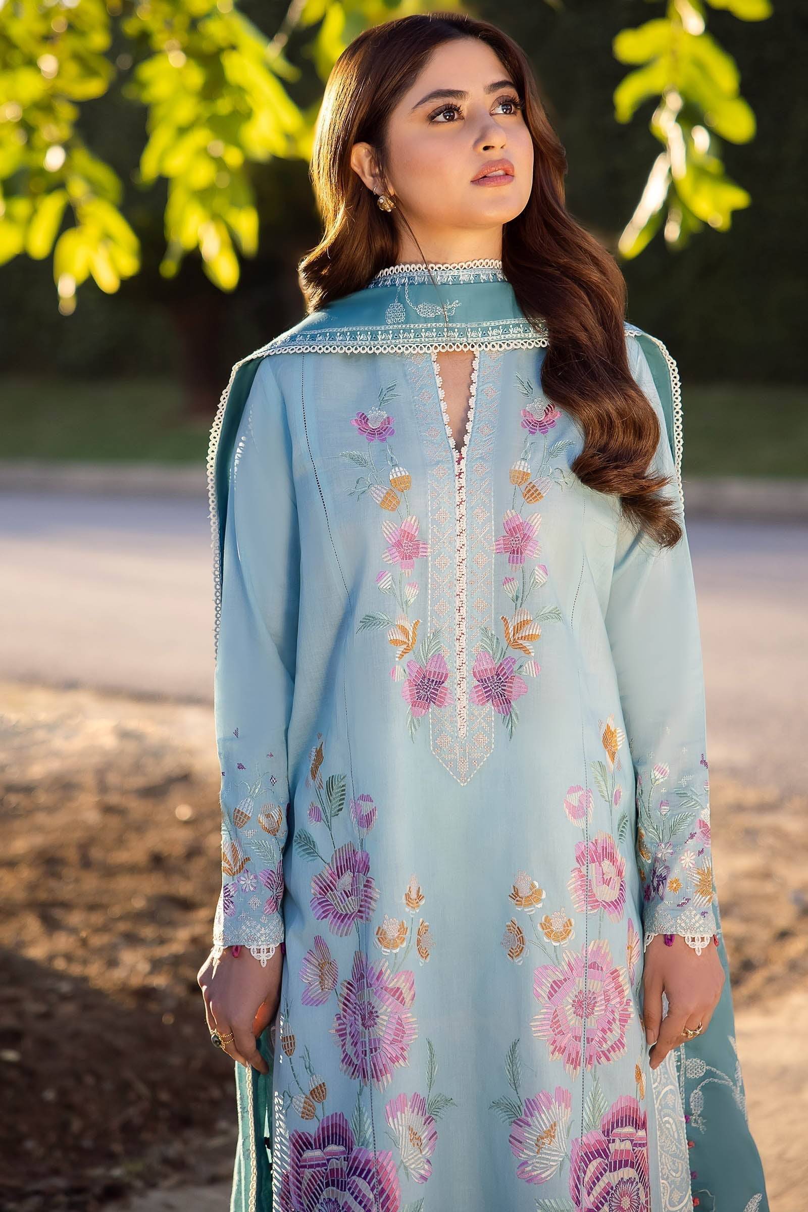 Zaha | Lawn 24 | GIZEM (ZL24-14 B) - Pakistani Designer Dress - by zaha | Type: Luxury - 100% Original at Saira Sultan