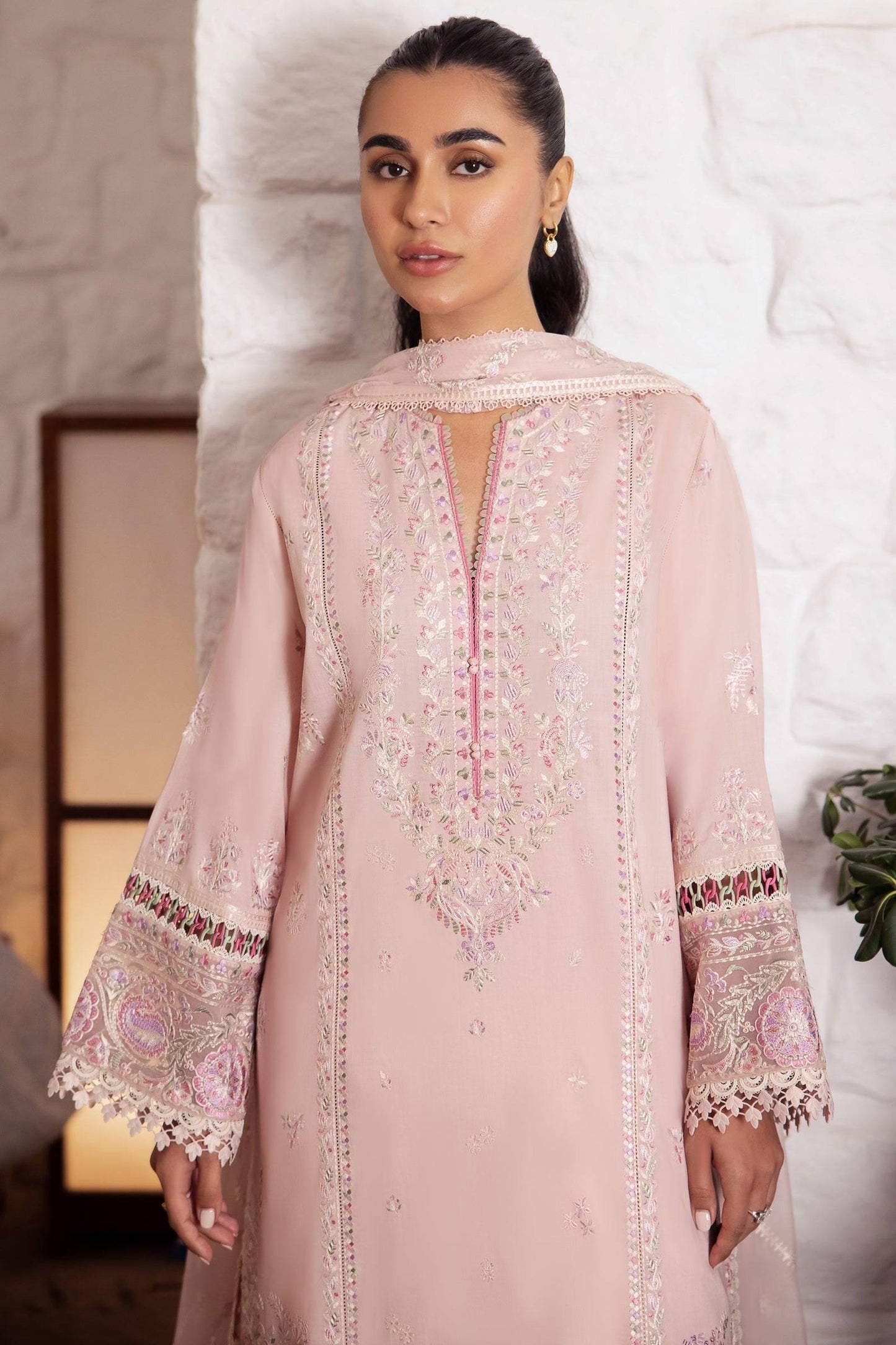 Zaha | Lawn 24 | ZENEL (ZL24-07 A) - Pakistani Designer Dress - by Zaha | Type: Luxury - 100% Original at Saira Sultan