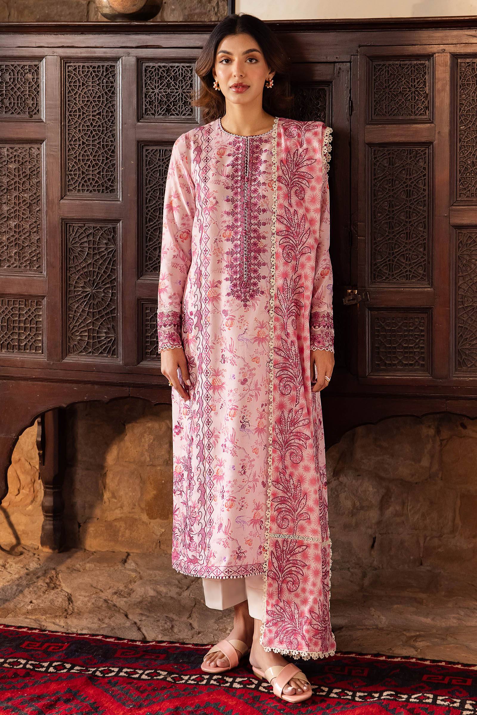 Zaha | Lawn 24 | SENA (ZL24-10 B) - Pakistani Designer Dress - by Zaha | Type: Luxury - 100% Original at Saira Sultan