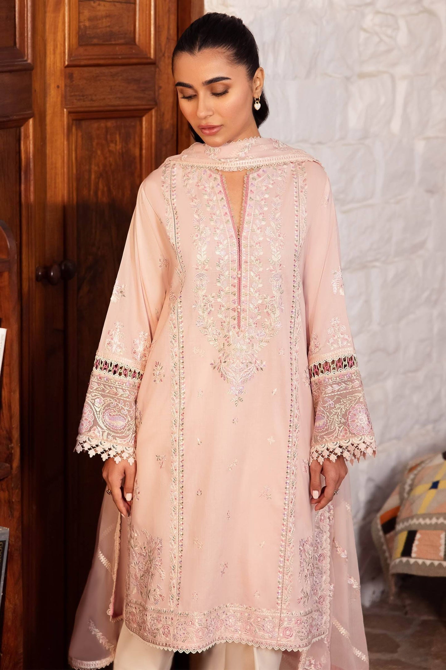 Zaha | Lawn 24 | ZENEL (ZL24-07 A) - Pakistani Designer Dress - by Zaha | Type: Luxury - 100% Original at Saira Sultan