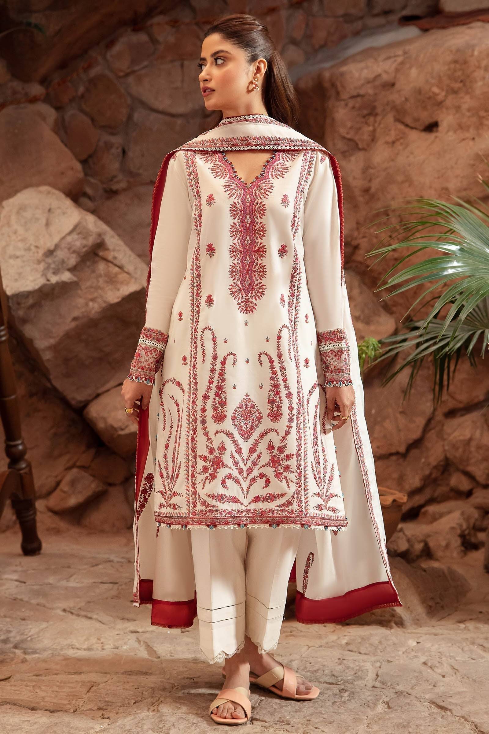 Zaha | Lawn 24 | ELANIA (ZL24-09 A) - Pakistani Designer Dress - by Zaha | Type: Luxury - 100% Original at Saira Sultan