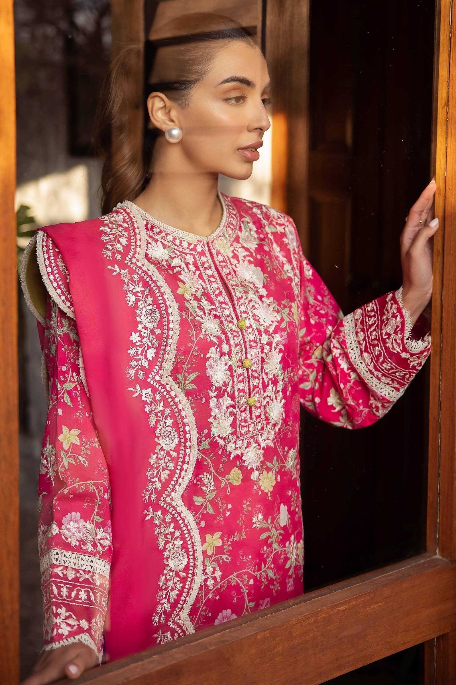 Zaha | Lawn 24 | LEYLA (ZL24-12 A) - Pakistani Designer Dress - by Zaha | Type: Luxury - 100% Original at Saira Sultan