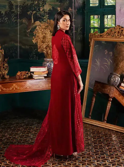 Zainab Chottani | Luxury Velvet Collection 23 | Surk - Pakistani Designer Dress - by Zainab Chottani | Type: Formal - 100% Original at Saira Sultan