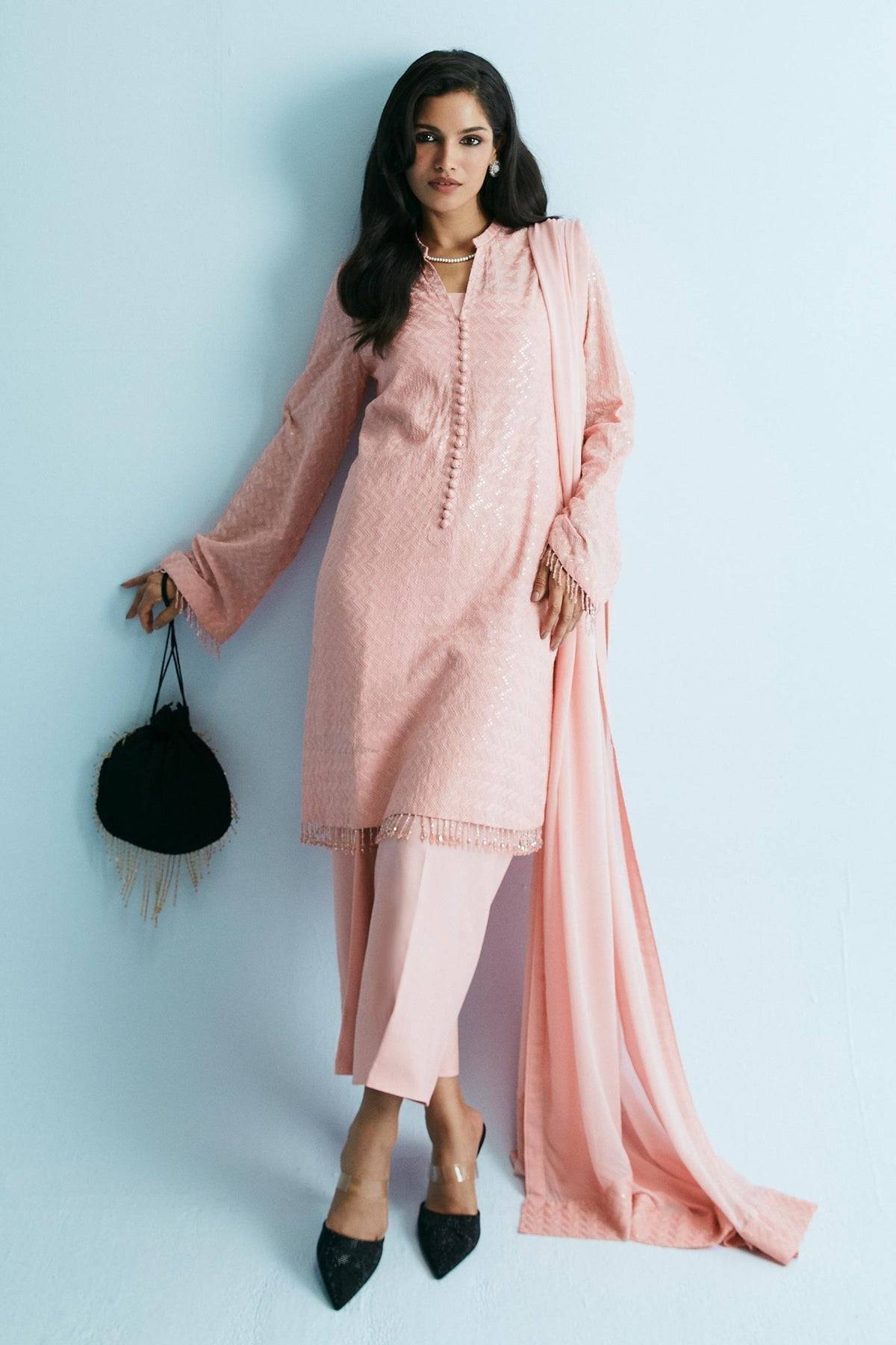 Zara Shahjahan | Festive Eid 24 | ZC-2044 - Pakistani Designer Dress - by Zara Shahjahan | Type: Formal - 100% Original at Saira Sultan