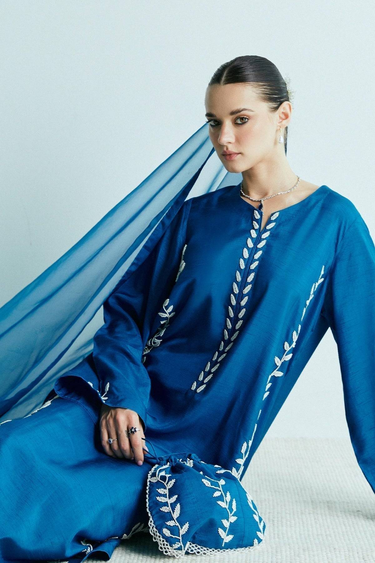 Zara Shahjahan | Festive Eid 24 | ZC-2028 - Pakistani Designer Dress - by Zara Shahjahan | Type: Formal - 100% Original at Saira Sultan