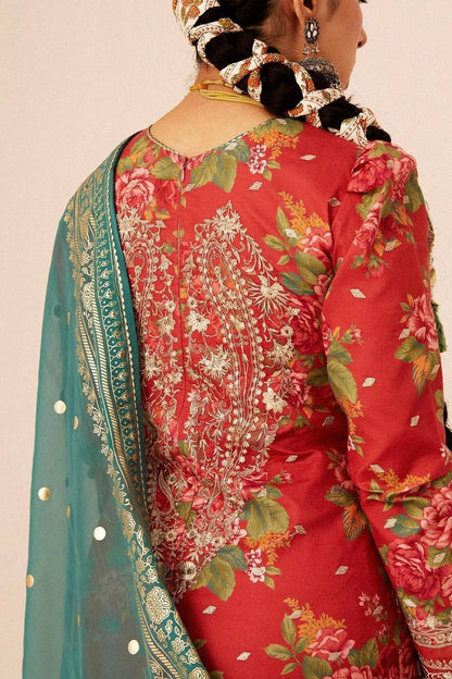 Zara Shahjahan | Luxury Lawn 24 | PHOOL KARI-13B - Pakistani Designer Dress - by Zara Sahjahan | Type: Luxury - 100% Original at Saira Sultan
