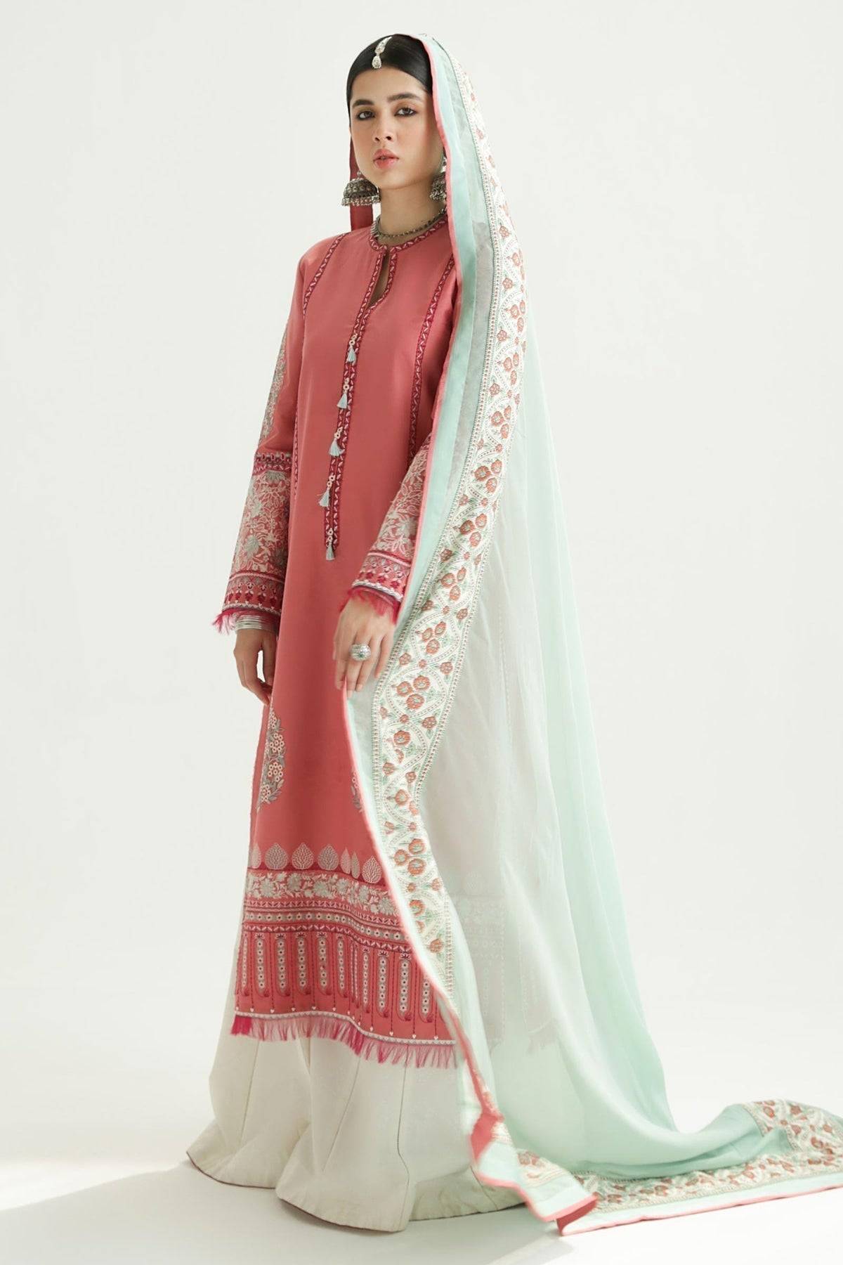 Zara Shahjahan | Luxury Lawn 24 | SANDAL-10B - Pakistani Designer Dress - by Zara Shahjahan | Type: Luxury - 100% Original at Saira Sultan