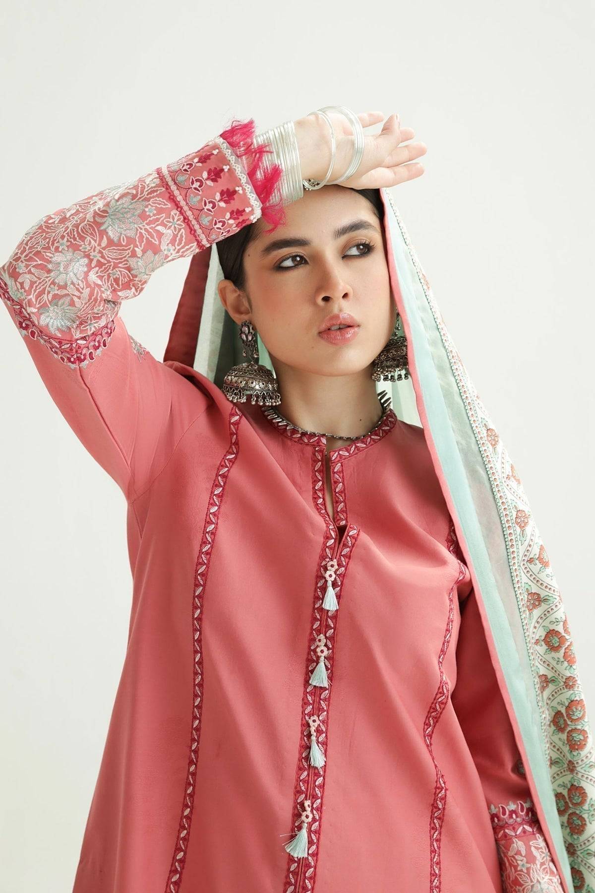 Zara Shahjahan | Luxury Lawn 24 | SANDAL-10B - Pakistani Designer Dress - by Zara Shahjahan | Type: Luxury - 100% Original at Saira Sultan