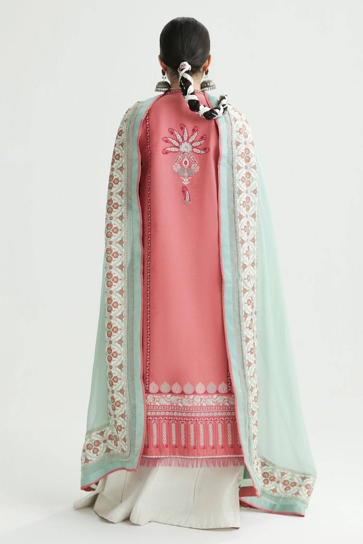 Zara Shahjahan | Luxury Lawn 24 | SANDAL-10B - Pakistani Designer Dress - by Zara Shahjahan | Type: Luxury - 100% Original at Saira Sultan