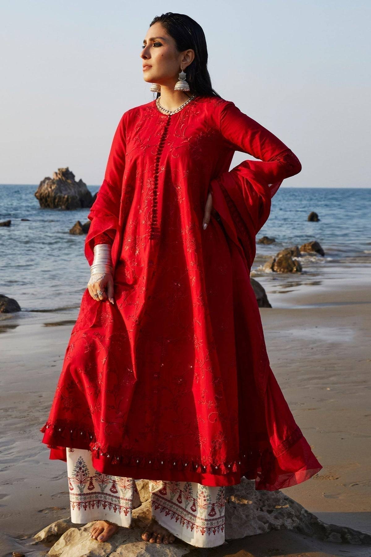 Zara Shahjahan | Luxury Lawn 24 | DEENA-12A - Pakistani Designer Dress - by Zara Shahjahan | Type: Luxury - 100% Original at Saira Sultan