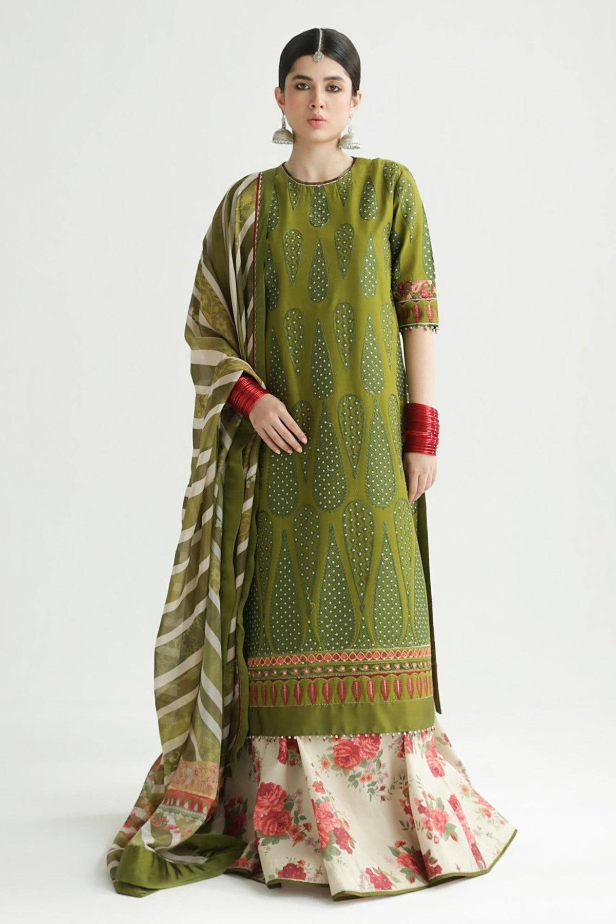 Zara Shahjahan | Luxury Lawn 24 | AAINA-8B - Pakistani Designer Dress - by Zara Sahjahan | Type: Luxury - 100% Original at Saira Sultan