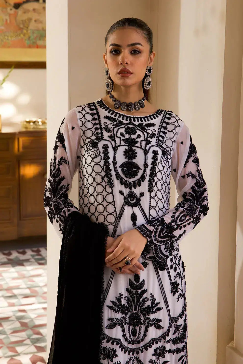 Azure | Embroidered Formals | ZN-06 - Pakistani Designer Dress - by Zebtan | Type: Formal - 100% Original at Saira Sultan