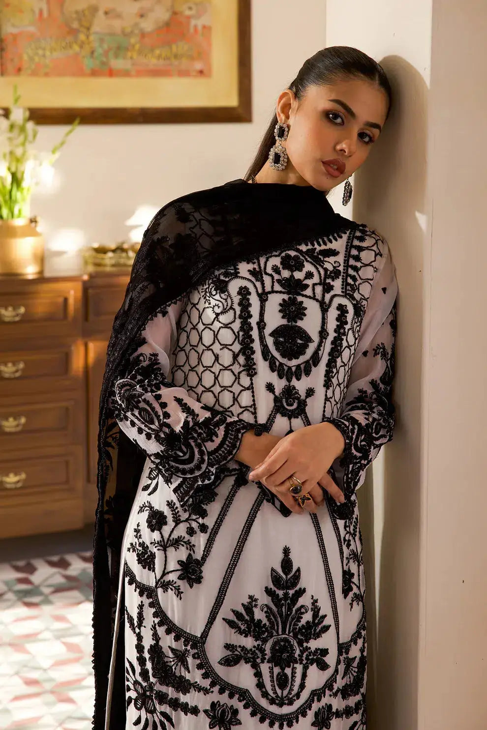 Azure | Embroidered Formals | ZN-06 - Pakistani Designer Dress - by Zebtan | Type: Formal - 100% Original at Saira Sultan